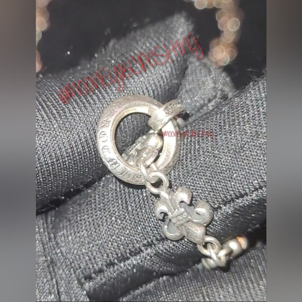 VINTAGE CHROME HEARTS RARE Fleur necklace  Authentic 925 WITH COA - Picture 4 of 17